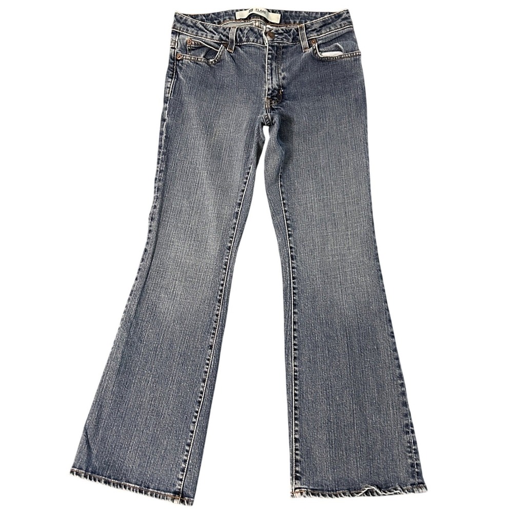 Vintage Gap Flare Jeans Womens 4A Blue Stretch Mid Rise Y2K Retro Denim 28x27